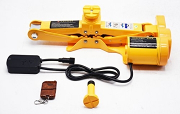 2T 120-350mm Elektrischer Wagenheber Scherenwagenheber + Schlagschrauber + Elektrische Luftpumpe - 2