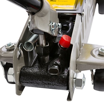 Arebos® Hydraulischer Wagenheber Rangierwagenheber 2 Tonnen mit extralanger Hubstange und Koffer - 5