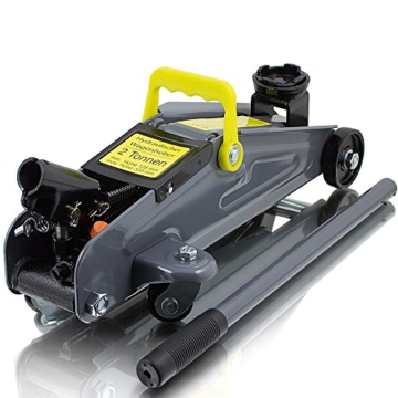 BITUXX® Hydraulischer Rangierwagenheber mit praktischen Transportkoffer 2T flach Wagenheber hydraulisch 2 Tonnen Hubhöhe von 13,5 cm bis 33,5 cm - 4