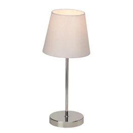 Brilliant 94874/05 A++ to E, Tischleuchte mit Touchschalter, 40 W, E14, chrom / weiß, 16 x 16 x 40 cm - 1