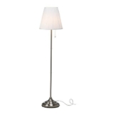 IKEA Stehlampe "Arstid" 155 cm hohe Stehleuchte - vernickelt - mit Stoffschirm - 1