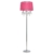 [lux.pro] Stehleuchte Stehlampe (3 x E14 Sockel)(165 cm x 45 cm) Chromfuss + Stoffschirm pink + Kristallbehang Lampe Wohnzimmerlampe Leuchte Standleuchte - 3