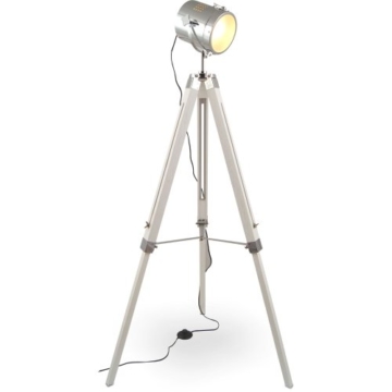 MOJO® Stehleuchte Tischleuchte Tripod Stehlampe Tischlampe Dreifuss Urban Industrial Design Lampe Sel-l31 (Weiss, Stehleuchte) - 2