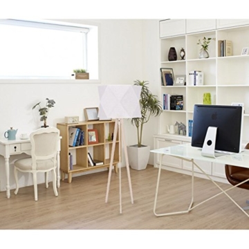 Standleuchte Lampe Stehlampe Stehleuchte Dreibein Leuchte 140 cm (Weiß) - 3