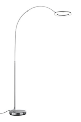Trio Leuchten 429810107 Totilas A+, Stehleuchte, nickel, 19 watts, Integriert, Nickel matt, 135 x 30.5 x 200 cm - 1