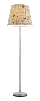 Trio Leuchten Stehleuchte in Chrom, Stoffschirm 401600101 - 1