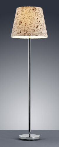Trio Leuchten Stehleuchte in Chrom, Stoffschirm 401600101 - 2