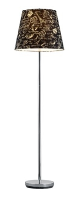 Trio Leuchten Stehleuchte in Chrom, Stoffschirm 401600102 - 1