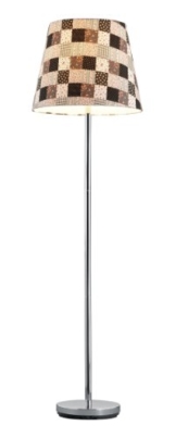Trio Leuchten Stehleuchte in Chrom, Stoffschirm 401600117 - 1