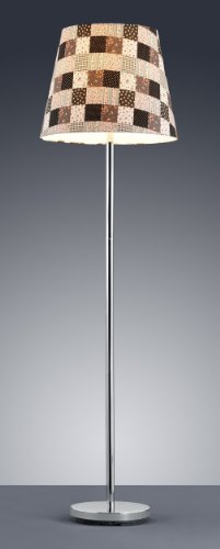 Trio Leuchten Stehleuchte in Chrom, Stoffschirm 401600117 - 2