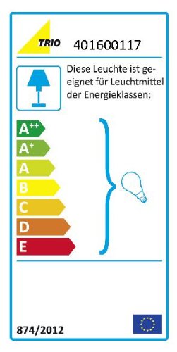 Trio Leuchten Stehleuchte in Chrom, Stoffschirm 401600117 - 3