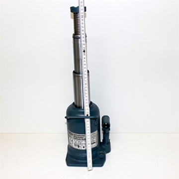Wagenheber hydraulisch 10 Tonnen 10.000 kg Stempelheber Hydraulikheber 210 bis 520 mm 21 bis 52 cm Hubhöhe. Sehr robuste Ausführung mit Doppelkolben und großer Standfläche, 2 Jahre Garantie. - 2