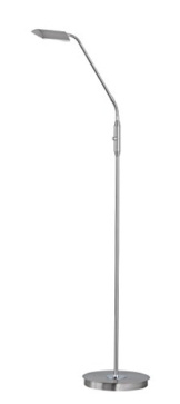 WOFI 3321.01.54.6000 A, Standleuchte, Metall, 8 watts, Integriert, Nickel matt/Chrom, 27 x 27 x 150 cm - 1