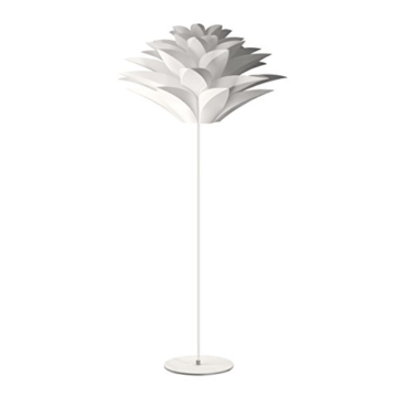 kwmobile DIY Puzzle Lampe Lampenschirm - Lotus Design Schirm Deckenlampe Pendelleuchte Hängelampe Stehleuchte - Flower Puzzlelampe max. Ø 50cm Weiß - 3