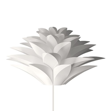 kwmobile DIY Puzzle Lampe Lampenschirm - Lotus Design Schirm Deckenlampe Pendelleuchte Hängelampe Stehleuchte - Flower Puzzlelampe max. Ø 50cm Weiß - 5