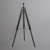 QAZQA Design/Industrie/Industrial/Retro/Stehleuchte/Stehlampe/Standleuchte/Lampe/Leuchte Tripod/Dreifuß Lampe/Dreifuss schwarz ohne Schirm/Innenbeleuchtung/Wohnzimmer/Schlafz - 3