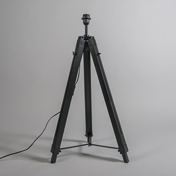 QAZQA Design/Industrie/Industrial/Retro/Stehleuchte/Stehlampe/Standleuchte/Lampe/Leuchte Tripod/Dreifuß Lampe/Dreifuss schwarz ohne Schirm/Innenbeleuchtung/Wohnzimmer/Schlafz - 5
