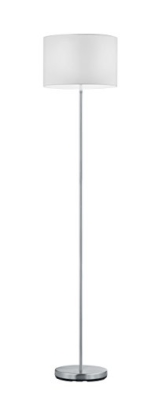 Trio Leuchten Stehleuchte, nickel matt, Stoffschirm weiß 401100101 - 1