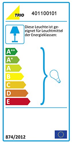 Trio Leuchten Stehleuchte, nickel matt, Stoffschirm weiß 401100101 - 2