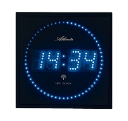 Atlanta 4312 Wanduhr Digital, 28 x 28 cm LED blau funk - 1