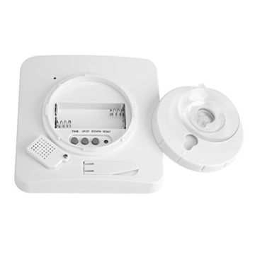 Badezimmeruhr Wasserdichte Dusche Uhr Timer Saugnapf Digital LCD Display Thermometer Hygrometer Silent Wanduhr Timer Küche Badezimmer(Weiß) - 3