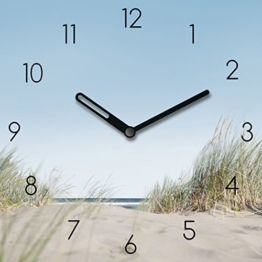 Eurographics Wanduhr aus Glas mit Tischaufsteller, Beach Experience, Sand Strand, 20x20 cm - 1