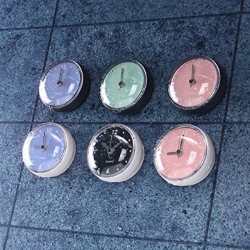 Kreative Badezimmer Uhr Mini Wasserdichte Uhr mit Saugnapf für Badezimmer Küche SPA Sauna C - 5