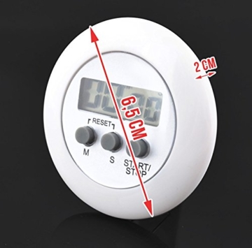 Kurzzeitmesser Eieruhr Küchenuhr Küchentimer LCD Digital Timer +Clip Rund Alarm 99 Min #1692 - 9