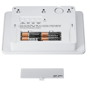 Kwanwa Digital LED Wecker Wanduhr für Schlafzimmer Nur mit Batterie