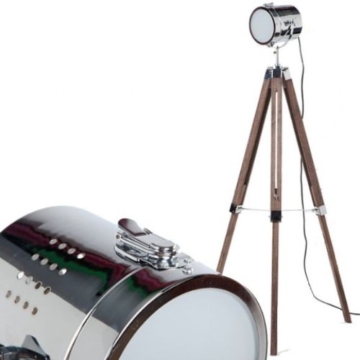 mojoliving MOJO® Stehleuchte Tischleuchte Tripod Stehlampe Tischlampe Dreifuss Lampe Industrial Design Sel-l30 (Braun, Stehleuchte) - 3