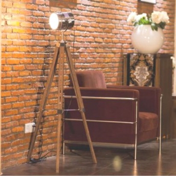 mojoliving MOJO® Stehleuchte Tischleuchte Tripod Stehlampe Tischlampe Dreifuss Lampe Industrial Design Sel-l30 (Braun, Stehleuchte) - 6