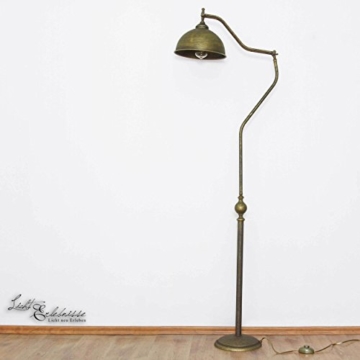 Stehlampe Antik Messing Bronze Handarbeit Premium Maritim E27 Vintage Standleuchte Schlafzimmer Flur Wohnzimmer - 2