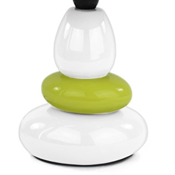 Tischleuchte Tischlampe Steinoptik Nachttischlampe Nachttischleuchte Schreibtischlampe Lampe Leuchte grün weiß 4106 Höhe : 31 cm - 2