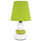 Tischleuchte Tischlampe Steinoptik Nachttischlampe Nachttischleuchte Schreibtischlampe Lampe Leuchte grün weiß 4106 Höhe : 31 cm - 1