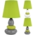 Tischleuchte Tischlampe Steinoptik Nachttischlampe Nachttischleuchte Schreibtischlampe Lampe Leuchte grün weiß 4106 Höhe : 31 cm - 3
