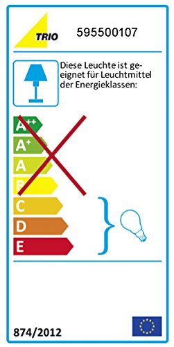 Trio Leuchten Tischleuchte Luis Nickel matt, Metall, Glas, Touch-Dimmer 595500106 - 2