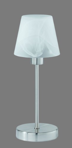 Trio Leuchten Tischleuchte Luis Nickel matt, Metall, Glas, Touch-Dimmer 595500106 - 4