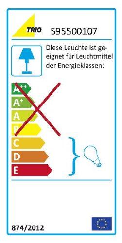 Trio Leuchten Tischleuchte Luis Nickel matt, Metall, Glas, Touch-Dimmer 595500106 - 5